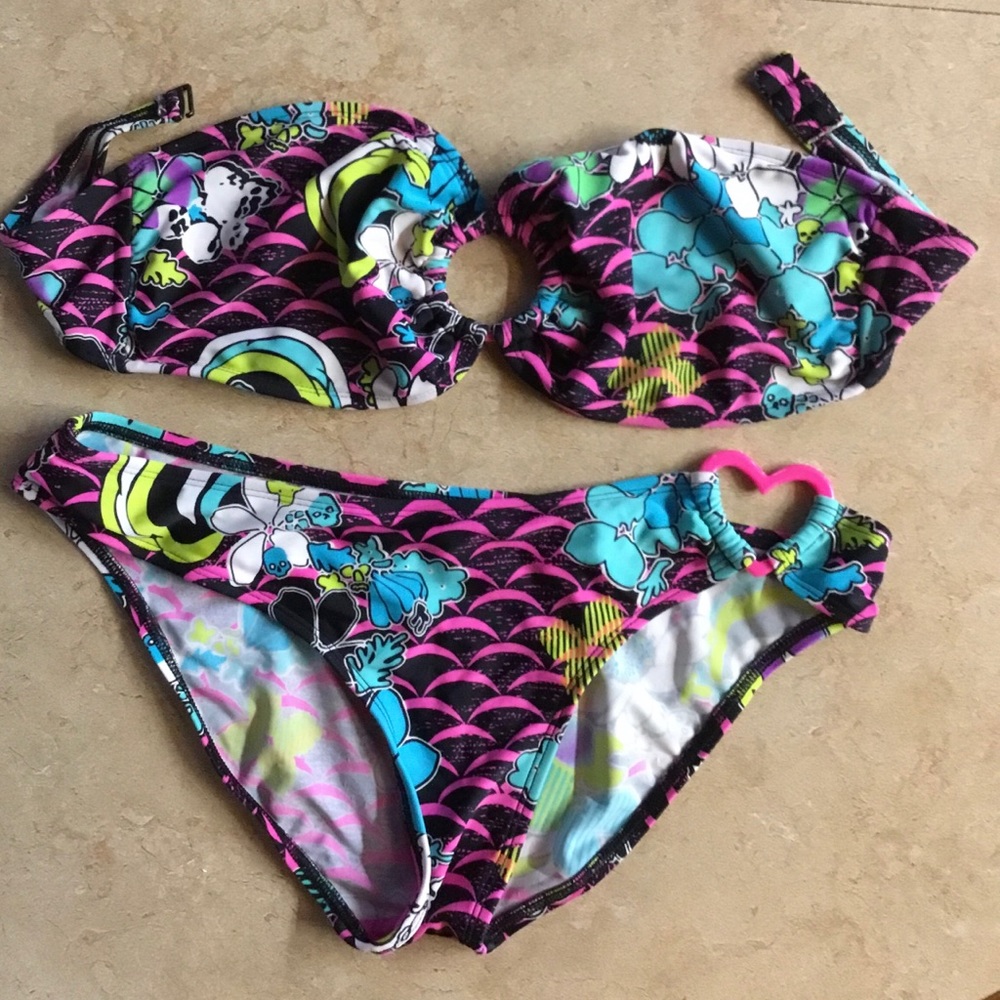 Multicolor Bikini Bandeau Style Size Medium 👙